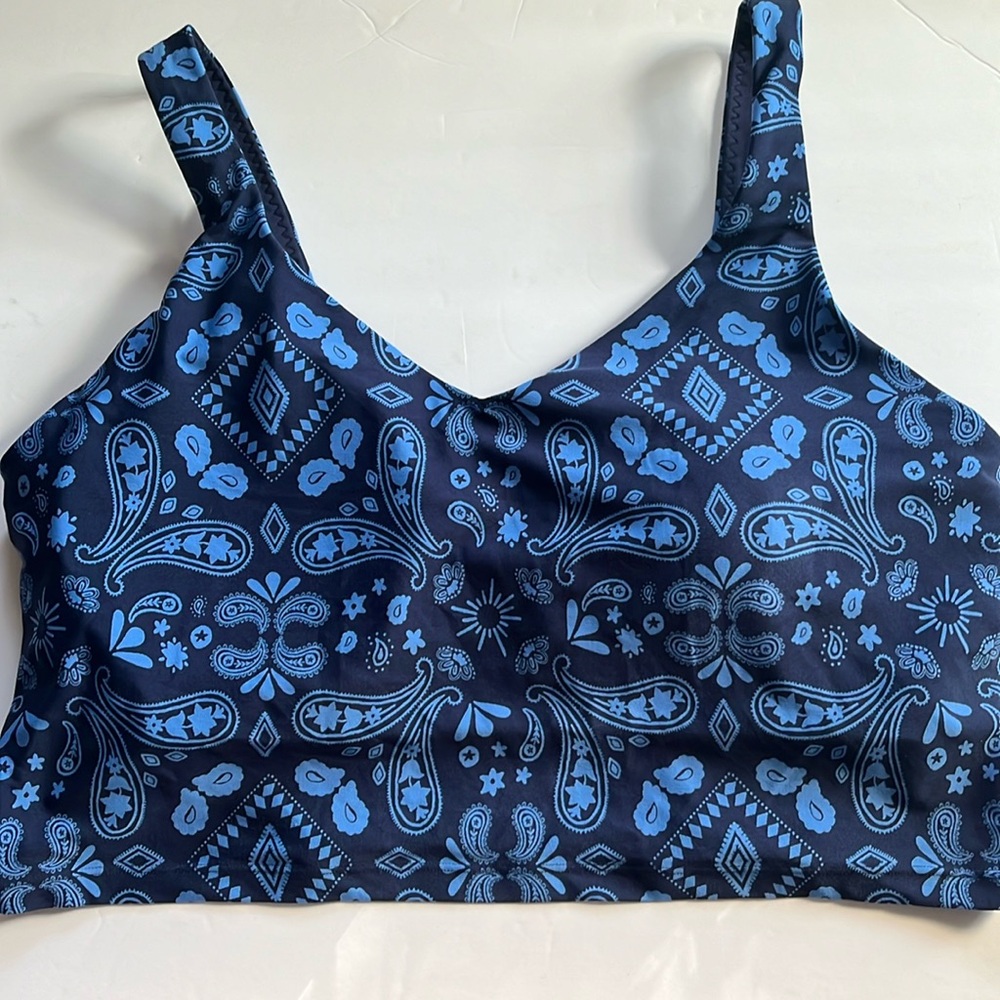 OFFLINE by AERIE XXL PAISLEY PRINT BUILT IN BRA PADDED OR NOT CROPPED CAMI STYLE